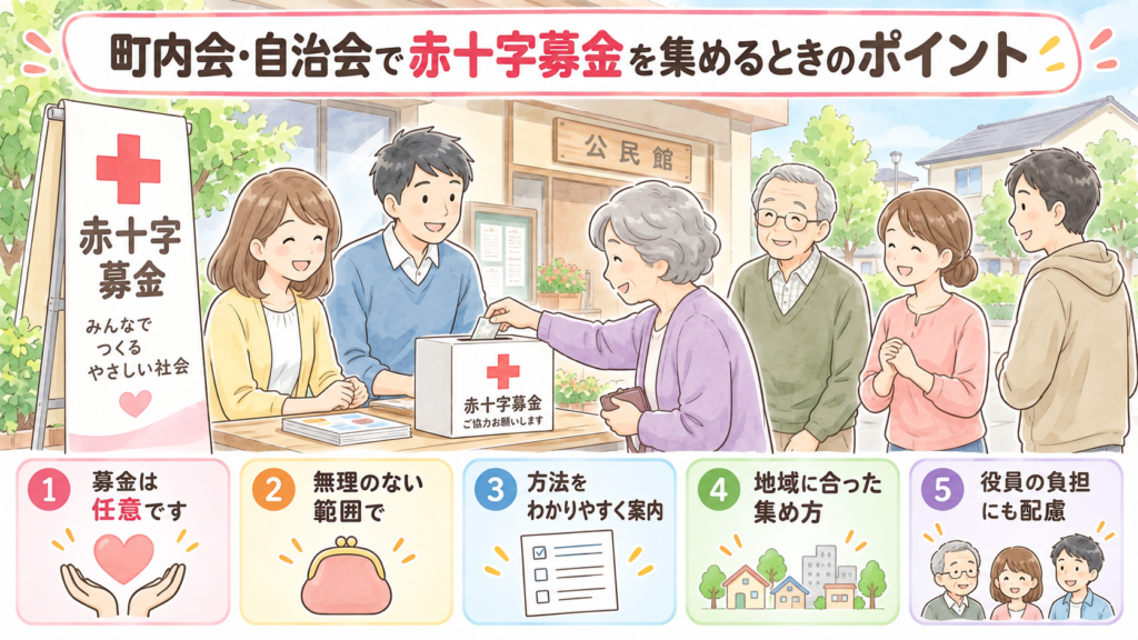 町内会・自治会で赤十字募金を集めるときのポイント