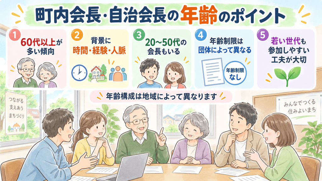 町内会長・自治会長の年齢について知っておきたいポイント