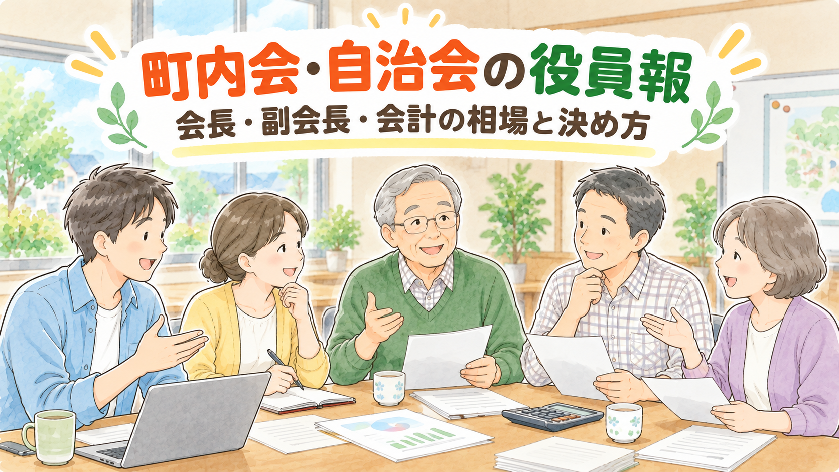 町内会・自治会役員の報酬はいくら？会長・副会長・会計の相場と決め方