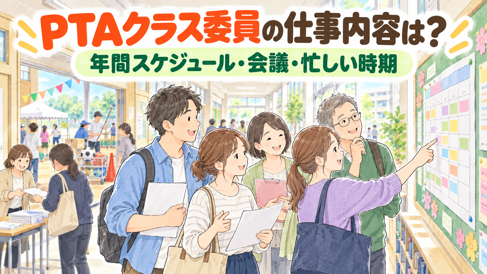 PTAクラス委員の仕事内容は？年間スケジュール・会議・忙しい時期を解説