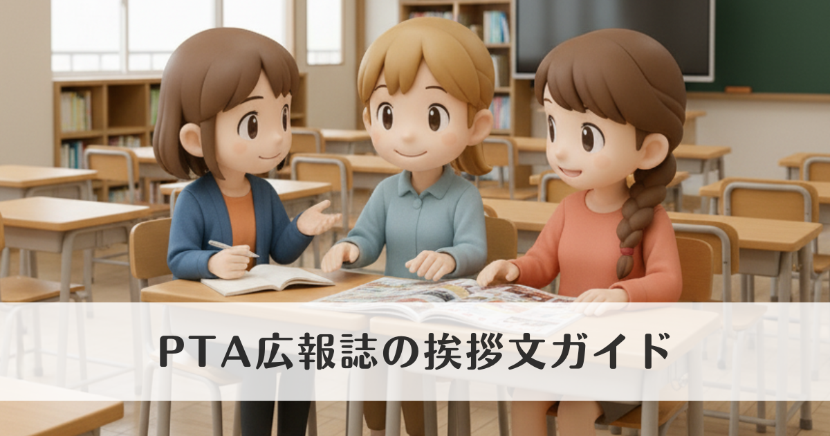 PTA広報誌の挨拶文ガイド|会長と役員が知っておきたい好印象の工夫