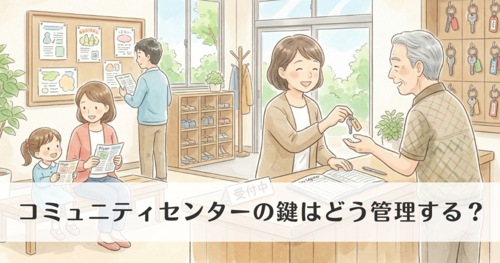 コミュニティセンターの鍵はどう管理する？受け渡し方法や紛失したときの対応