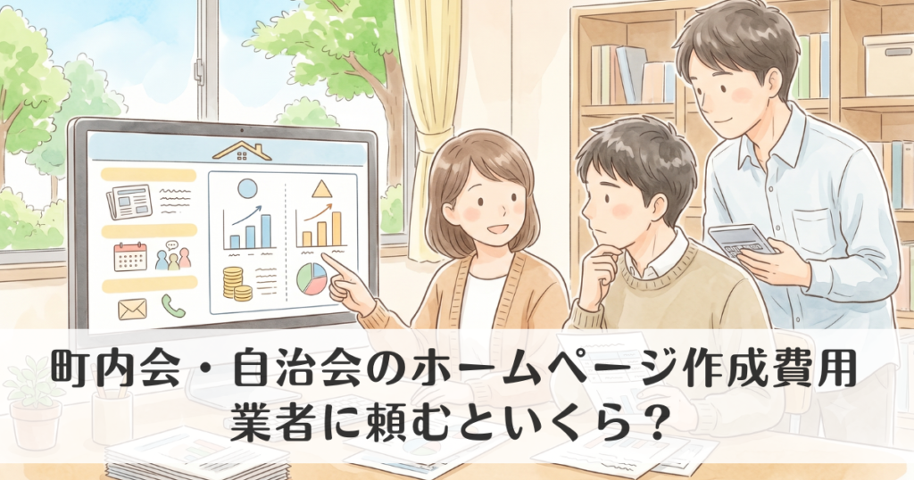 町内会・自治会のホームページ作成費用はいくら？業者に依頼する場合の相場と注意点