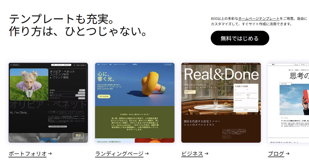 Wix有料プランはデザインを整えやすい