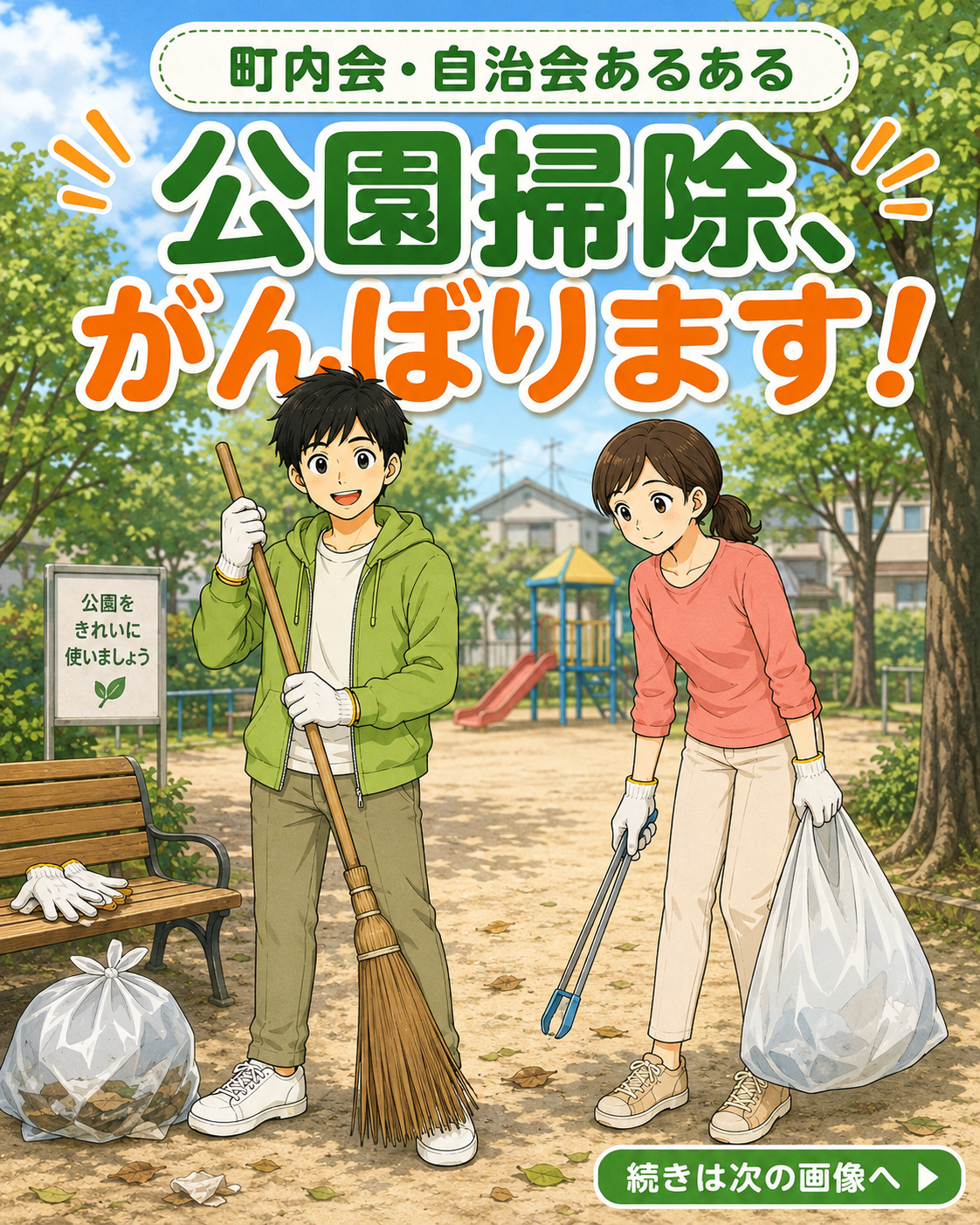【町内会・自治会あるある #5】公園清掃、がんばります！