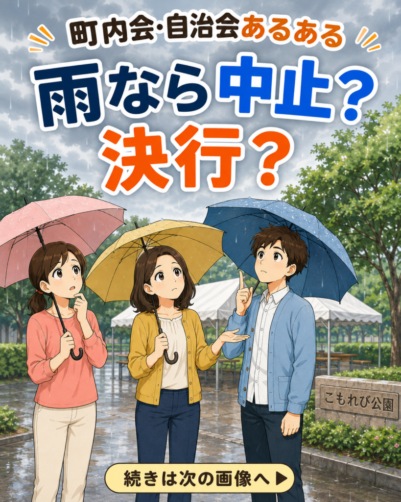 【町内会・自治会あるある #11】雨なら中止？決行？