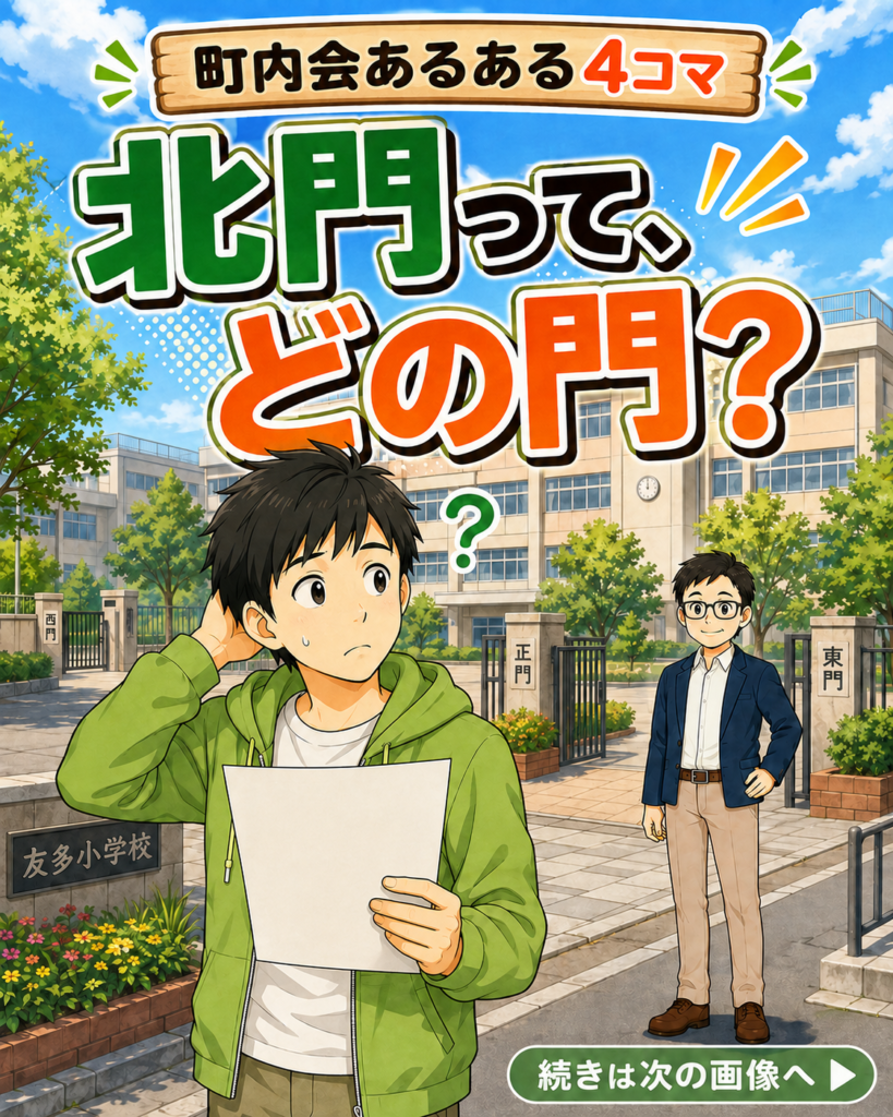 【町内会・自治会あるある #13】北門って、どの門？