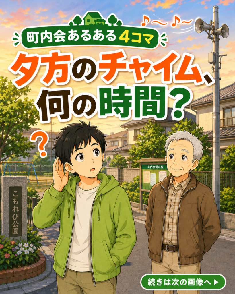 【町内会・自治会あるある #15】夕方のチャイム、何の時間？