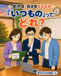【町内会・自治会あるある #26】「いつもの」って、どれ？