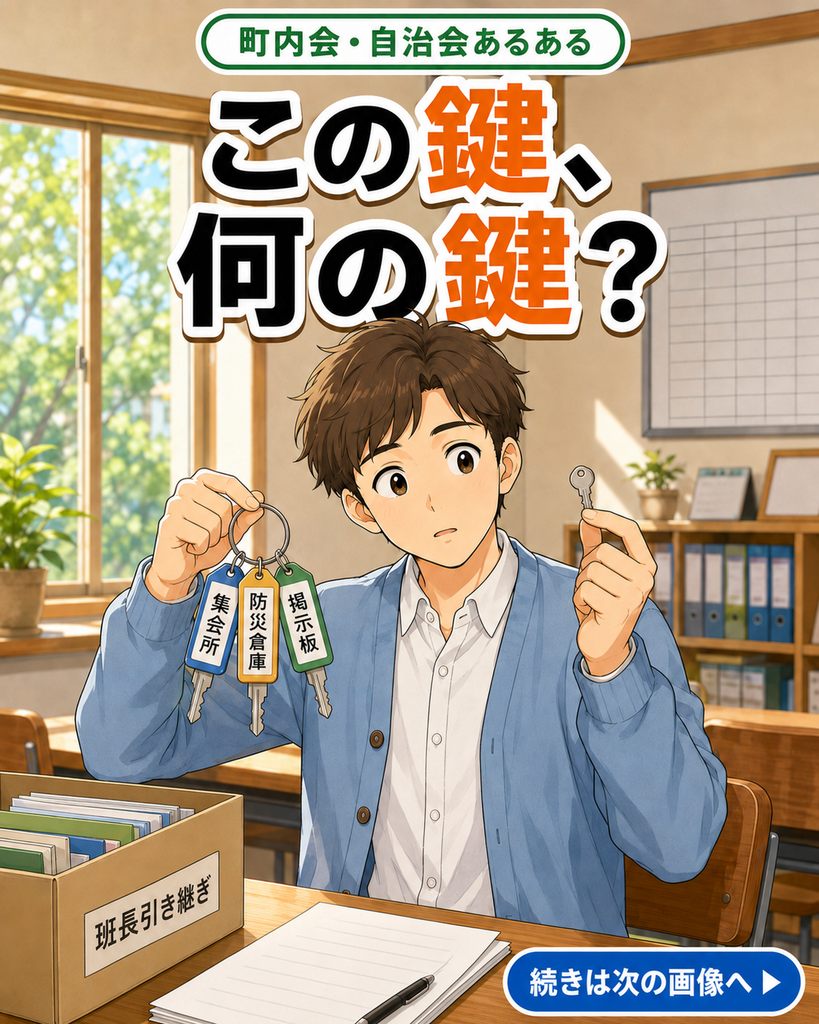 【町内会・自治会あるある #29】この鍵、何の鍵？