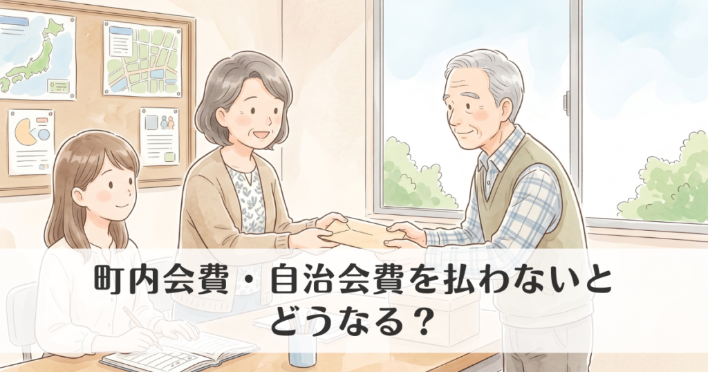 町内会費・自治会費を払わないとどうなる？加入中の未払い・滞納について解説