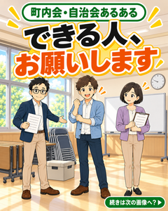 【町内会・自治会あるある #34】できる人、お願いします