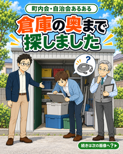 【町内会・自治会あるある #36】倉庫の奥まで探しました