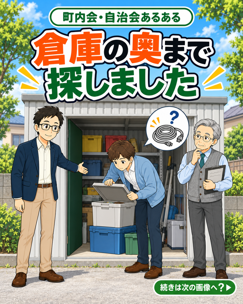 【町内会・自治会あるある #36】倉庫の奥まで探しました