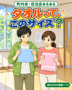 【町内会・自治会あるある #43】タオルって、このサイズ？
