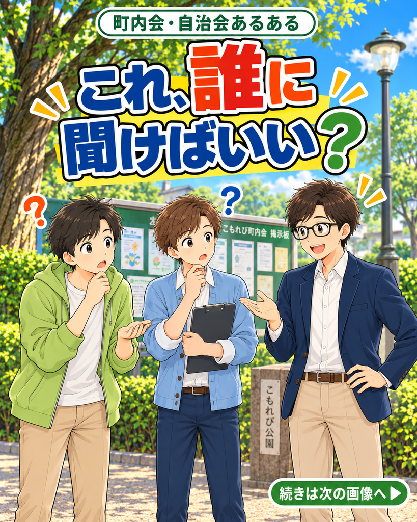 【町内会・自治会あるある #48】これ、誰に聞けばいい？