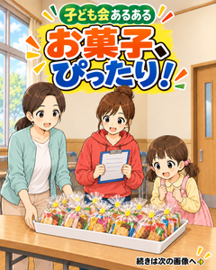 【子ども会あるある #05】お菓子、ぴったり！