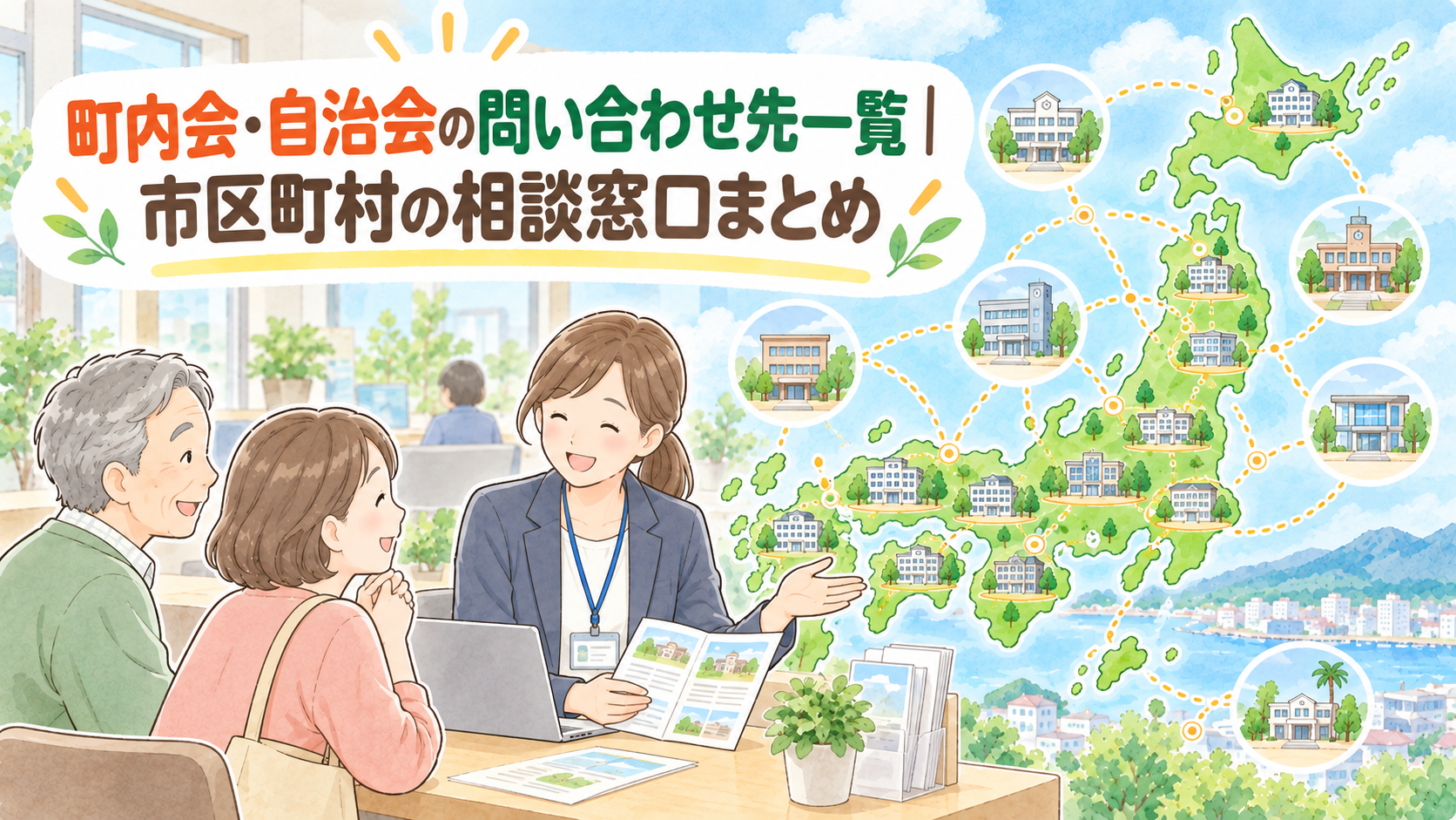 町内会・自治会の問い合わせ先一覧|市区町村の相談窓口まとめ