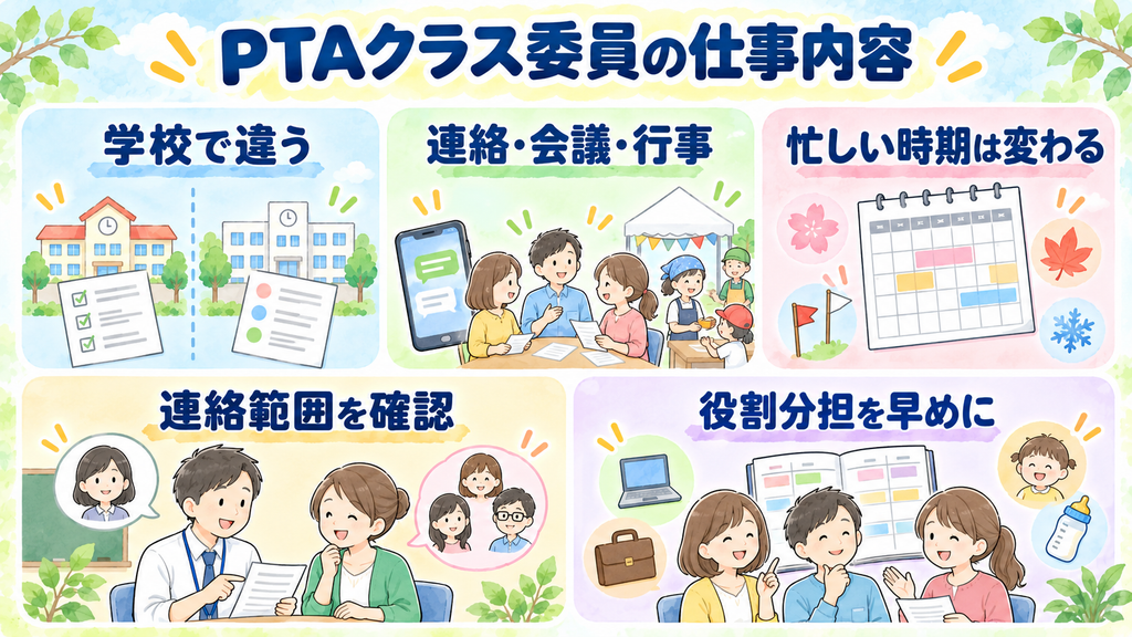 PTAクラス委員の仕事内容について知っておきたいポイント