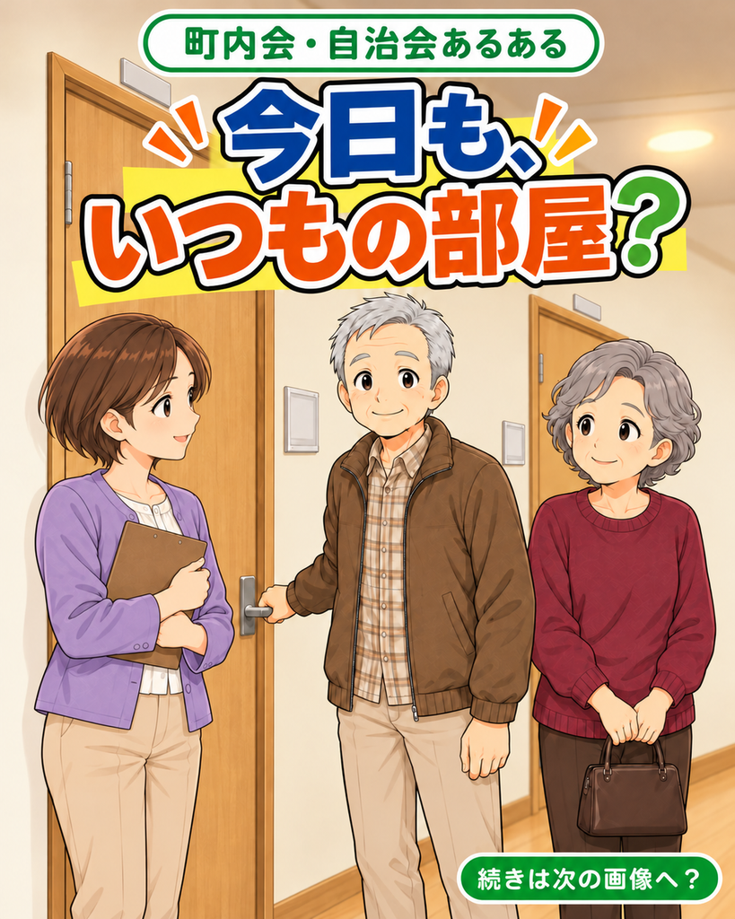【町内会・自治会あるある #54】今日も、いつもの部屋？