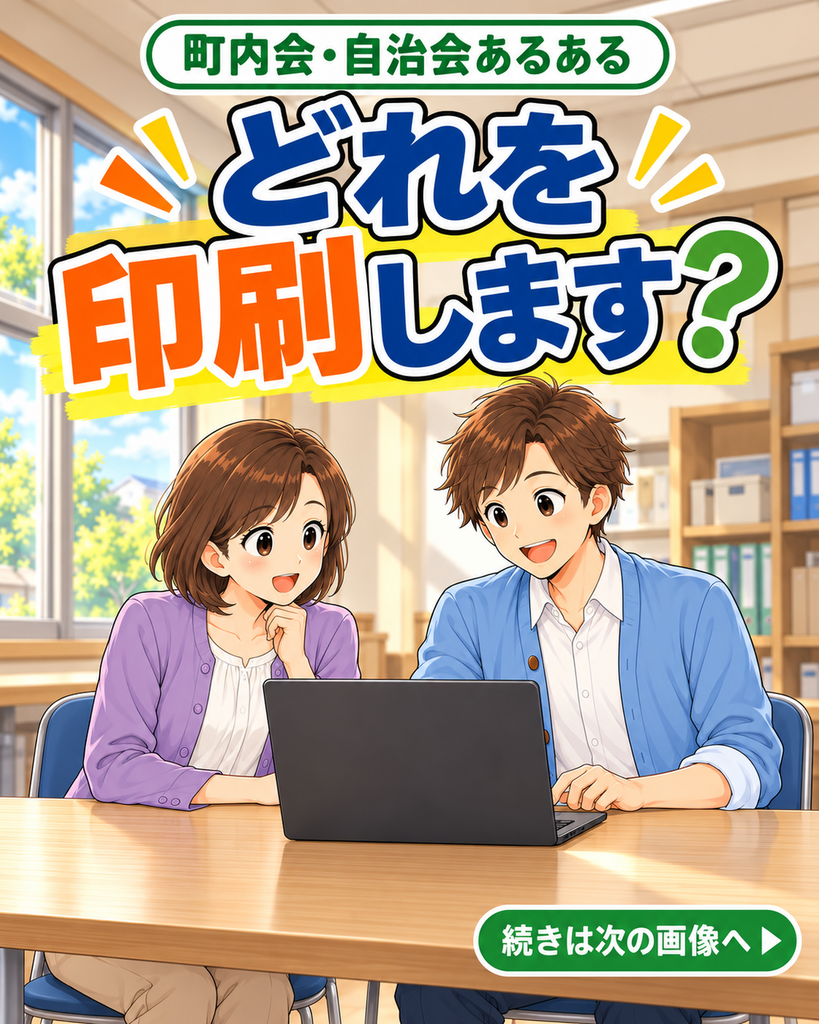 【町内会・自治会あるある #56】どれを印刷します？